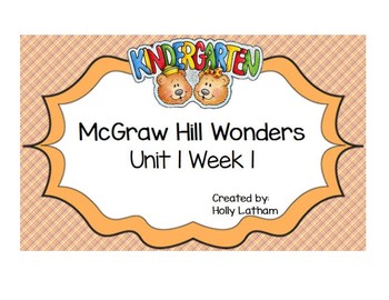Preview of McGraw Hill Wonders Kindergarten Unit 1 Week 1