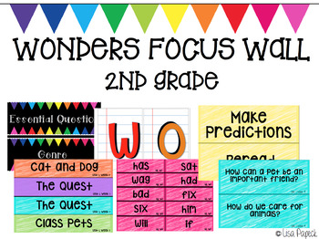 Preview of McGraw-Hill Wonders Reading Focus Wall/Board - 2nd Grade