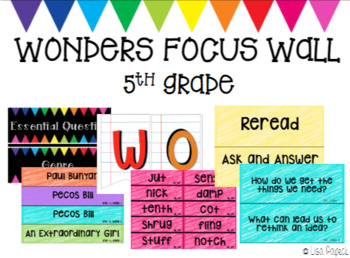 Preview of McGraw-Hill Wonders Reading Focus Wall/Board - 5th Grade