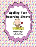 McGraw Hill Wonders Spelling Tests Record Sheets First Grade