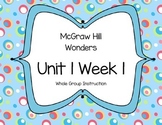 McGraw Hill Wonders Unit 1 Week 1 First Grade