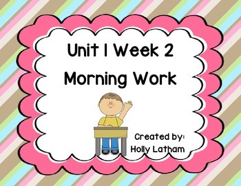 Preview of McGraw Hill Wonders Unit 1 Week 2 Morning Work First Grade