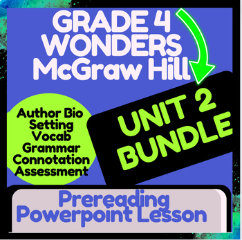 Preview of McGraw Hill: Wonders Unit 2 BUNDLE: VOCABULARY STUDY introduction grade 4