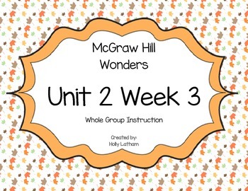 Preview of McGraw Hill Wonders Unit 2 Week 3 First Grade