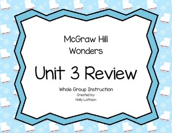Preview of McGraw Hill Wonders Unit 3 Review First Grade
