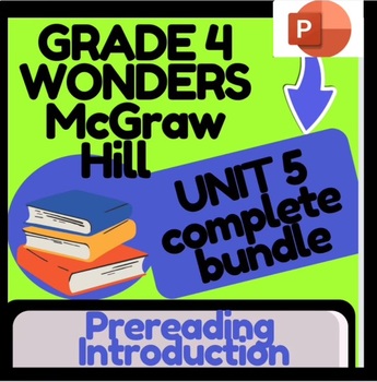 Preview of McGraw Hill: Wonders Unit  5 BUNDLE VOCABULARY STUDY and Introduction grade 4