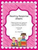 McGraw Hill Wonders Unit 6 Reading Response Sheets, First Grade
