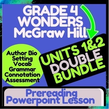 Preview of McGraw Hill: Wonders Units 1 & 2: VOCABULARY STUDY intro, 10 stories grade 4