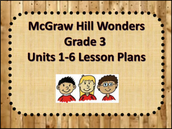 Preview of McGraw Hill Wonders Units 1-6 Lesson plans (2014/2017)