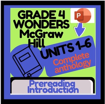Preview of McGraw Hill: Wonders Units 1-6: VOCABULARY STUDY & INTRODUCTION grade 4