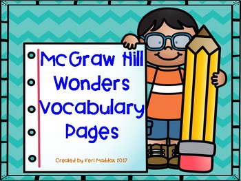 Preview of McGraw Hill Wonders Vocabulary