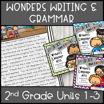 Preview of Wonders Writing Materials for 2nd grade Units 1-3 Bundle