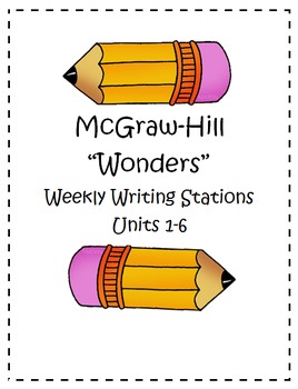 Preview of McGraw Hill "Wonders" Writing  Pack 3rd Grade (Units 1-6)