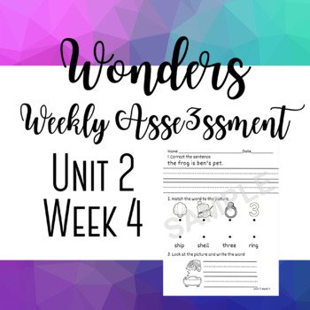 Preview of McGraw Hills Wonders Unit 2 Week 4 Assessment/Exit Slip First Grade