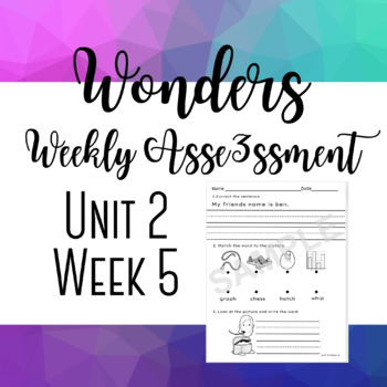 Preview of McGraw Hills Wonders Unit 2 Week 5 Assessment/Exit Slip First Grade