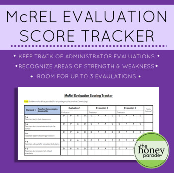 Preview of McRel Evaluation Score Tracker