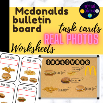 menu math mcdonalds teaching resources teachers pay teachers