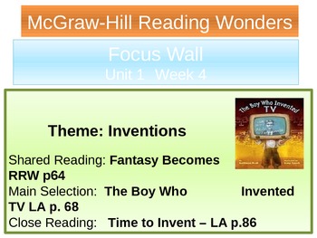 Preview of Mcgraw-Hill Focus Wall-The Boy Who Invented TV-PPP