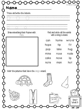 kindergarten homework projects