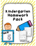 Kindergarten Homework Unit 5