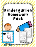 Kindergarten Homework Unit 9