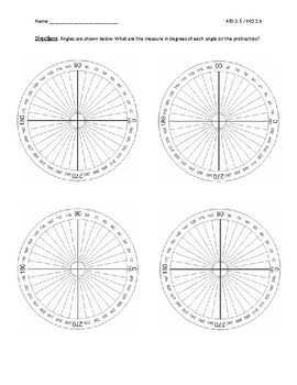 Preview of Md.3.5 / MD.3.6 Circular 360-degree protractors 4.GR.1.2