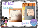 Me Bags Label  with Clue Recording Sheet- Editable