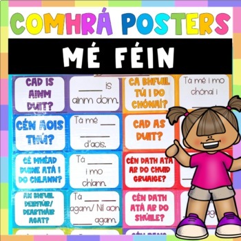 Preview of Mé Féin Comhrá Pack - 20 posters, reference sheet and worksheet
