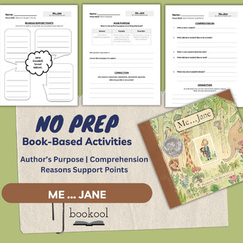 Preview of Me...Jane Goodall | Literacy Activities | Author's Purpose | Reasons and Points