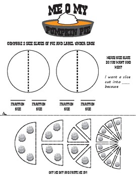 Preview of Me O My Pumpkin Pie Fractions