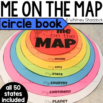 Preview of Me On the Map Activities and Map Skills Flip book for First Grade Social Studies