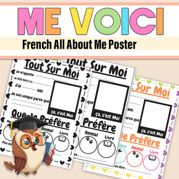 Preview of Me Voici - French All About Me Poster For Back-to-School  /  La Rentrée Scolaire