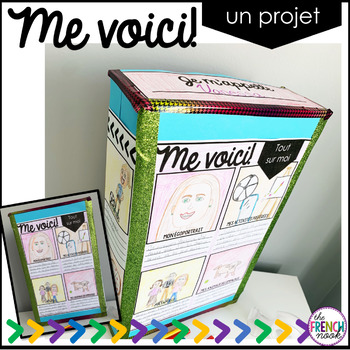 Preview of French all about me project Me Voici - a cereal box project