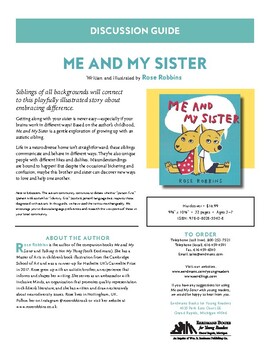 Preview of Me and My Sister (Rose Robbins) Picture Book Discussion Guide