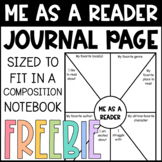 Me as a Reader FREEBIE - Journal Page - All About Me