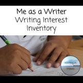 Me as a Writer - Writing Interest Inventory/Survey