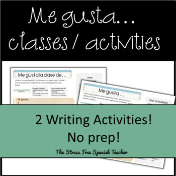 Preview of GUSTAR with CLASES and PASATIEMPOS Spanish sentence structure practice