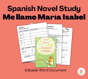 Preview of Me llamo Maria Isabel Spanish Novel Study Packet