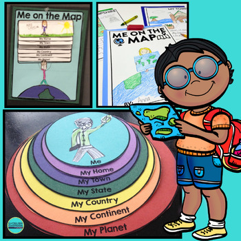 Me on the Map Flip Book | Map Skills | Maps and Globes Map Activities