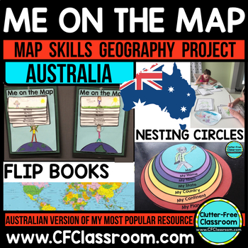 Preview of Me on the Map - AUSTRALIA - A Geography & Language Arts Project