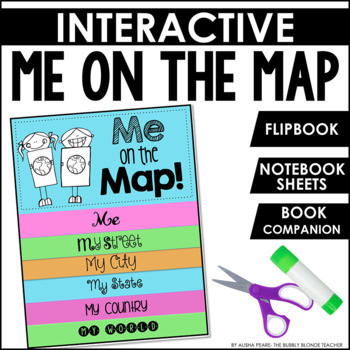 Preview of Me on the Map Printable Activities | Back to School | All About Me