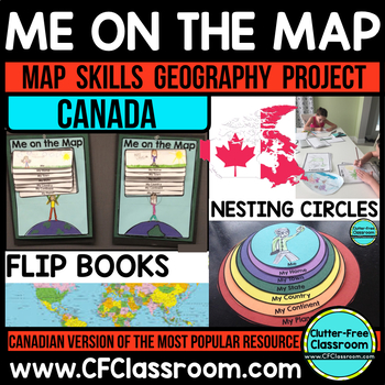 Preview of Me on the Map, CANADA - A Social Studies & Language Arts Project