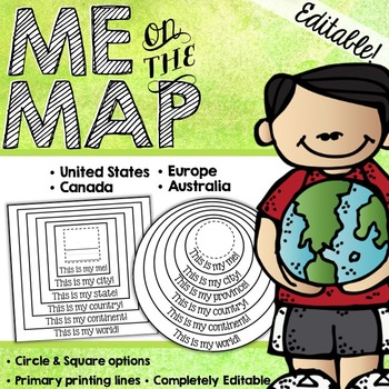 Preview of Me on the Map Circle Book {EDITABLE!}