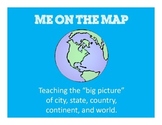 Me on the Map - Connection Craft - Understanding City, State, Country, Continent