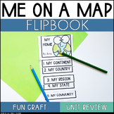 Me on the Map Activities in a Me on the Map Flipbook - Geo