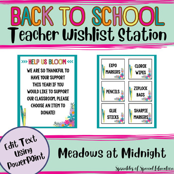 Meet the teacher Wishlist Donation Cupcakes in Spanish & English