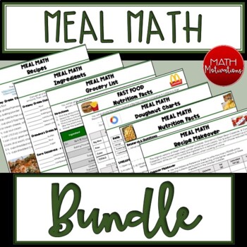 Preview of Meal Math Bundle
