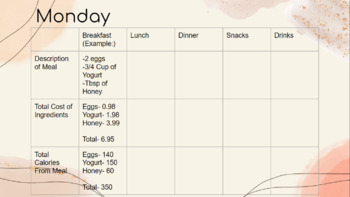 Preview of Meal Plan Lesson