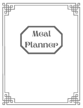 Preview of Meal Planner (Tracking Calories included; with lines)