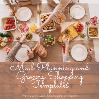 Preview of Meal Planner and Grocery Shopping Templates - PDF